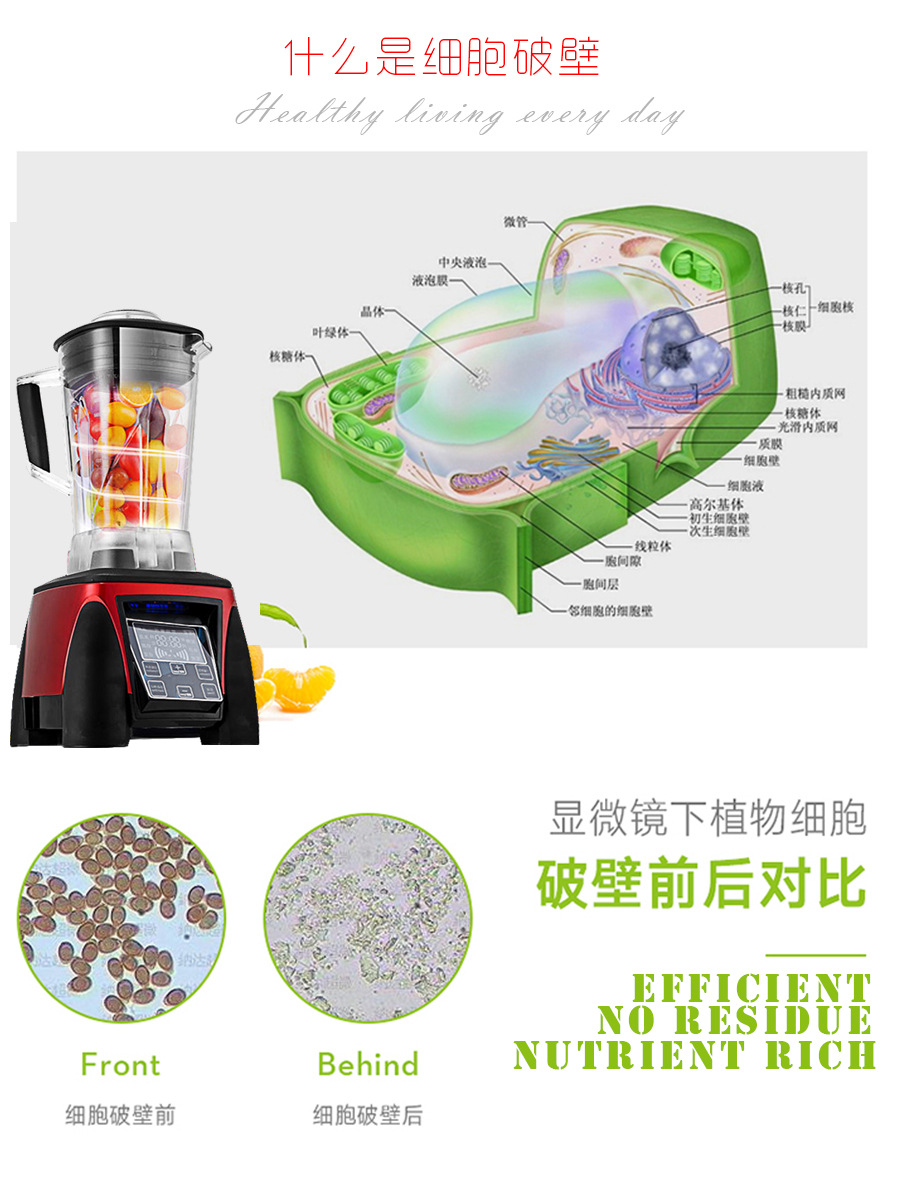 批發 智能超靜音 破壁機商用 多功能家用料理機 現磨無渣豆漿機