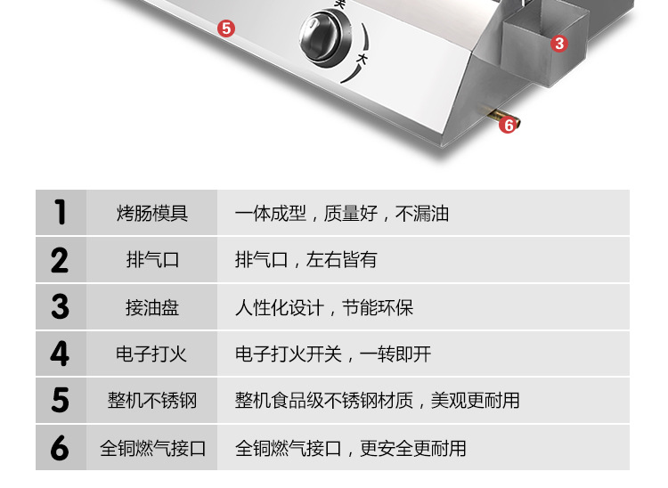 奇博士霍氏秘制烤腸機(jī)商用14管熱狗機(jī)烤香腸機(jī)小吃設(shè)備燃?xì)饪灸c機(jī)