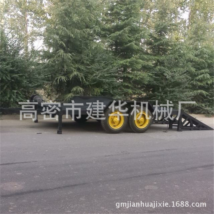 山東直銷 加長平板拖車 機械小型平板拖車 商用載重平板拖車批發